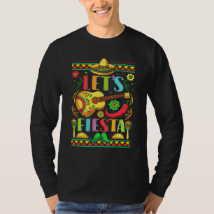 Cinco De Mayo Lets Fiesta Mexican Guitar Cactus So T-Shirt