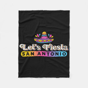 Cinco De Mayo Let's Fiesta Party San Antonio Fleece Blanket