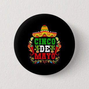Cinco De Mayo Lets Fiesta Squad 5 De Mayo Mexican 6 Cm Round Badge