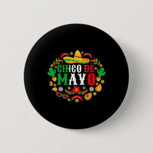 Cinco De Mayo Lets Fiesta Squad 5 De Mayo Mexican 6 Cm Round Badge