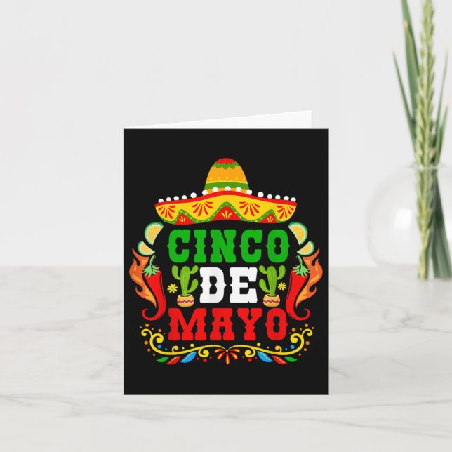 Cinco De Mayo Lets Fiesta Squad 5 De Mayo Mexican  Card (Front)