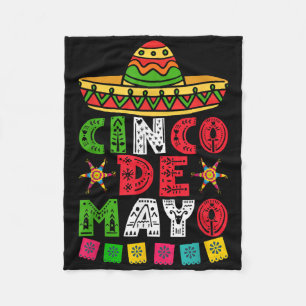 Cinco De Mayo Lets Fiesta Squad 5 De Mayo Mexican Fleece Blanket