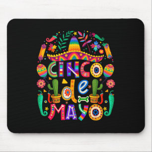Cinco De Mayo Lets Fiesta Squad 5 De Mayo Mexican Mouse Pad