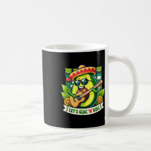 Cinco De Mayo Let's Guac n' Roll! Avocado Guitaris Coffee Mug