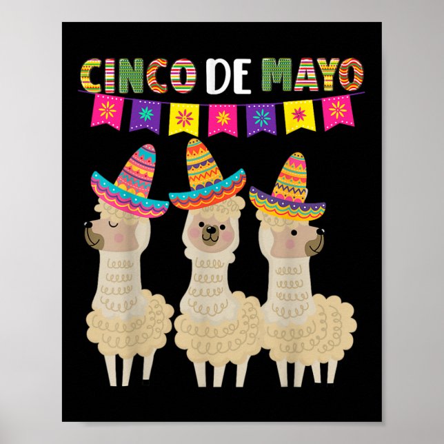 Cinco De Mayo Llama Fiesta Ultimate Party Vibe May Poster (Front)