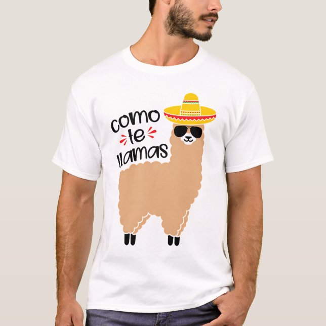 Cinco De Mayo llama  T-Shirt (Front)