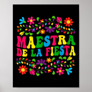 Cinco De Mayo Maestra Spanish Mexican Teacher For  Poster