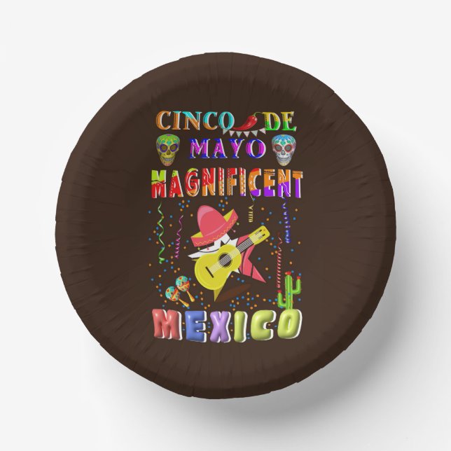 Cinco de Mayo Magnificent Mexico Paper Plate (Front)