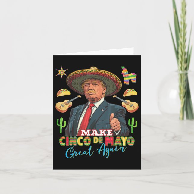 Cinco De Mayo Make Cinco De Mayo Great Again Card (Front)