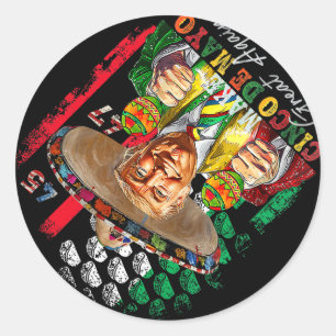 Cinco De Mayo Make Cinco De Mayo Great Again Trump Classic Round Sticker