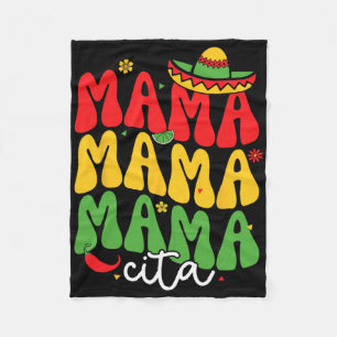 Cinco De Mayo Mamacita Mexican Mummy Mama Mum Funn Fleece Blanket