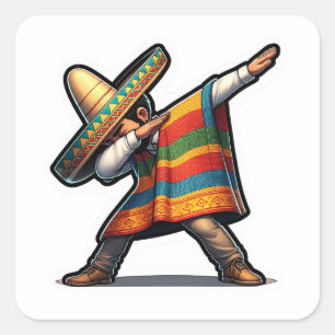 Cinco de Mayo Man Square Sticker