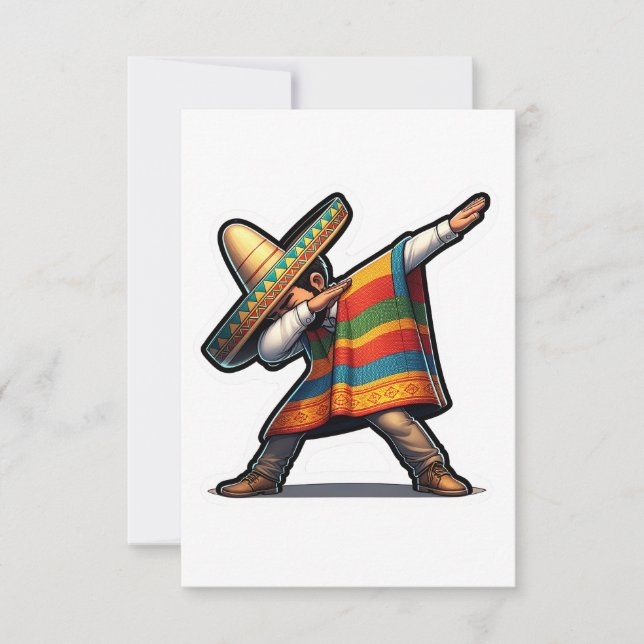 Cinco de Mayo Man Thank You Card (Front)