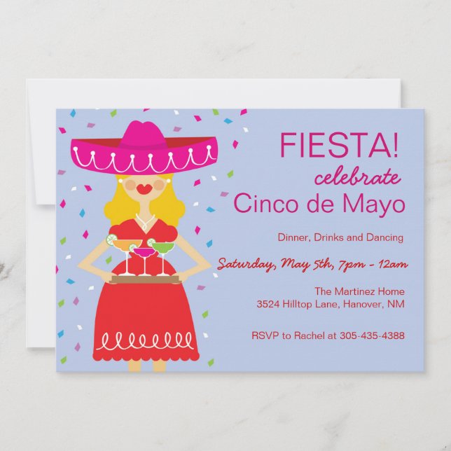 Cinco de Mayo Margarita Invitations (Front)
