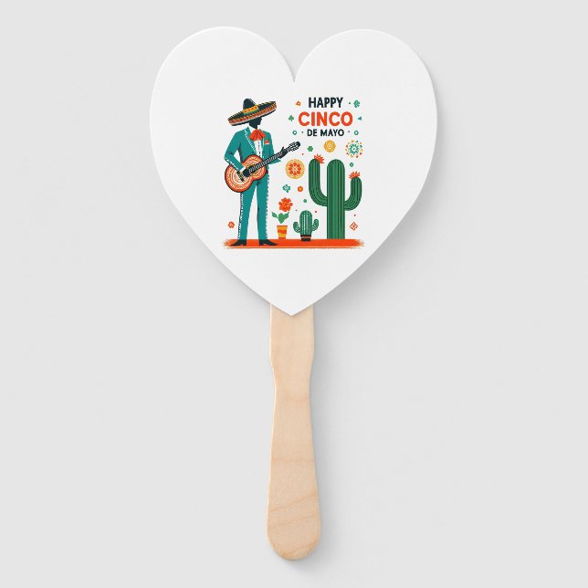 Cinco de mayo mariachi - Mexican pride Hand Fan (Front)