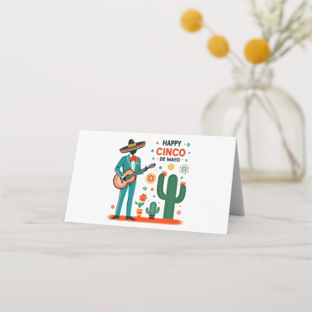 Cinco de mayo mariachi - Mexican pride Place Card (Front)