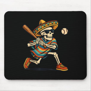 Cinco De Mayo Mariachi Skeleton Baseball Mexican S Mouse Pad