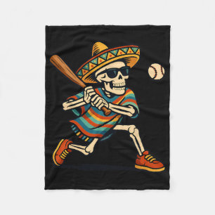 Cinco De Mayo Mariachi Skeleton Bysebyll Mexican S Fleece Blanket