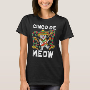 Cinco De Mayo Meow Mexican Cat Fiesta Party Cute T-Shirt