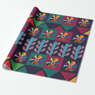 Cinco De Mayo Mexican Art Pattern Wrapping Paper