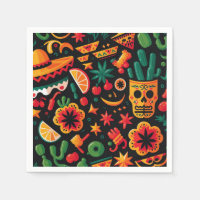 Cinco de Mayo. Mexican bright cartoon pattern
