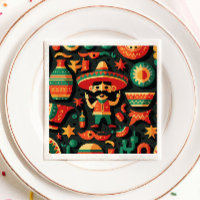 Cinco de Mayo. Mexican bright cartoon pattern