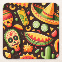 Cinco de Mayo. Mexican bright cartoon pattern 