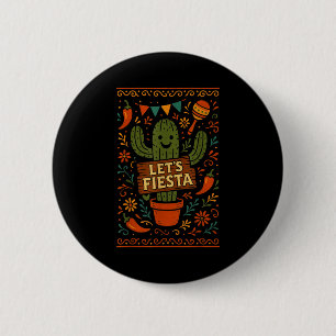 Cinco de mayo mexican cactus party funny letsCinco 6 Cm Round Badge