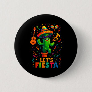 Cinco de mayo mexican cactus party funny letsCinco 6 Cm Round Badge