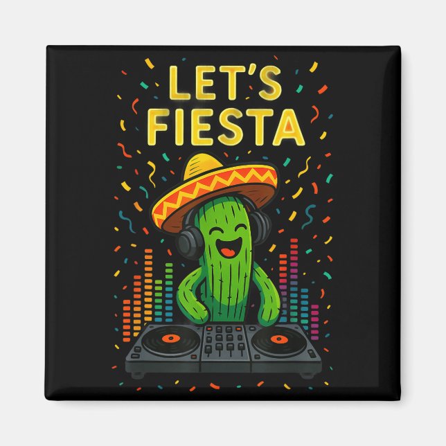 Cinco de mayo mexican cactus party funny letsCinco Magnet (Front)