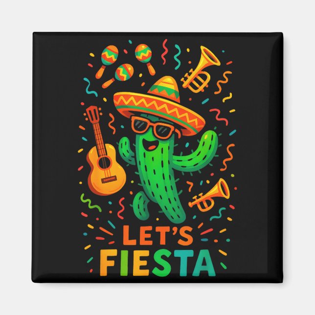 Cinco de mayo mexican cactus party funny letsCinco Magnet (Front)