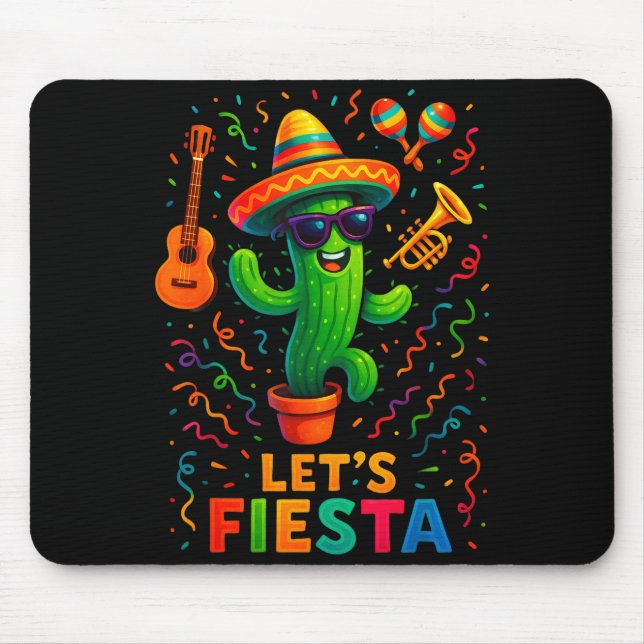 Cinco de mayo mexican cactus party funny letsCinco Mouse Pad (Front)