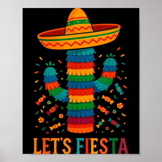 Cinco de mayo mexican cactus party funny letsCinco Poster (Front)