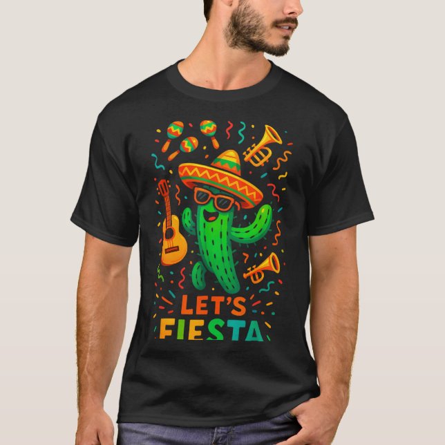Cinco de mayo mexican cactus party funny letsCinco T-Shirt (Front)