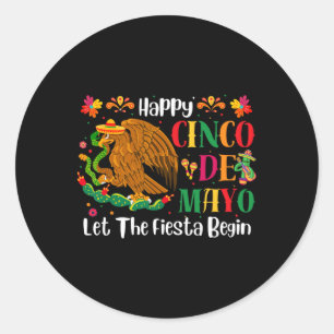 Cinco De Mayo Mexican Eagle For Men And Women Mexi Classic Round Sticker