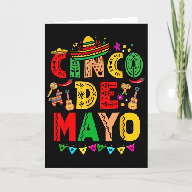 Cinco De Mayo Mexican Fiesta 5 De Mayo  Card (Front)