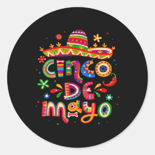 Cinco De Mayo Mexican Fiesta 5 De Mayo For Women M Classic Round Sticker