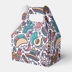 Cinco De Mayo Mexican Fiesta Seamless Pattern Favour Box