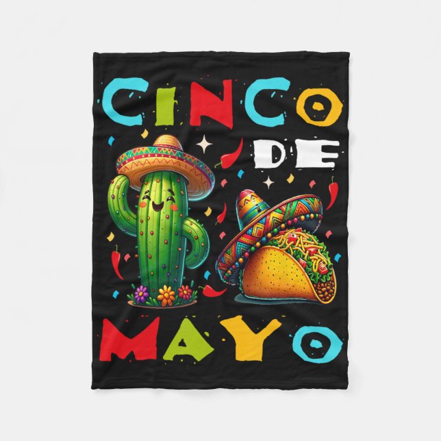 Cinco De Mayo Mexican Fiesta Squad 5 De Mayo For M Fleece Blanket (Front)