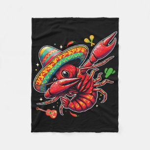 Cinco De Mayo Mexican Food Party Funny Mexico Craw Fleece Blanket