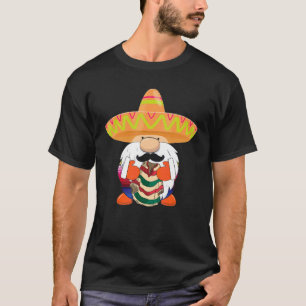 Cinco De Mayo Mexican Gnome Wearing Sombrero Ponch T-Shirt