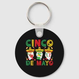 Cinco De Mayo Mexican Gnomes Fiesta 5 De Mayo Men  Key Ring