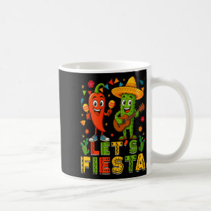 Cinco De Mayo Mexican Guitar Cactus Chili Lets Fie Coffee Mug