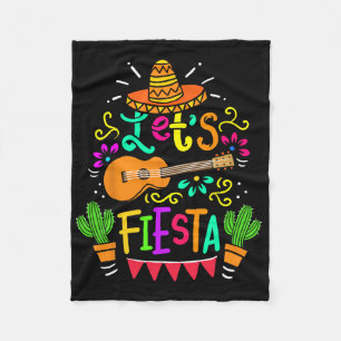 Cinco De Mayo Mexican Guitar Cactus For Men Women Fleece Blanket