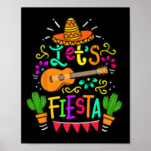 Cinco De Mayo Mexican Guitar Cactus For Men Women Poster