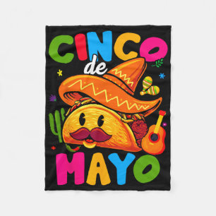 Cinco De Mayo Mexican Party Lets Fiesta Squad 5 De Fleece Blanket