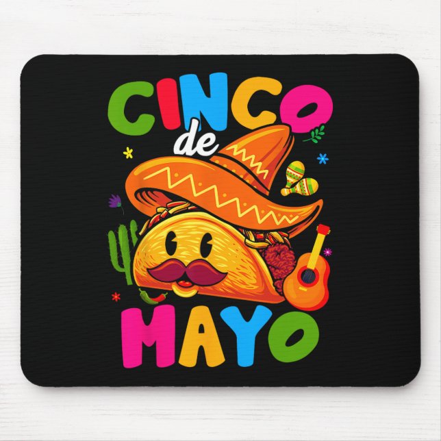 Cinco De Mayo Mexican Party Lets Fiesta Squad 5 De Mouse Pad (Front)