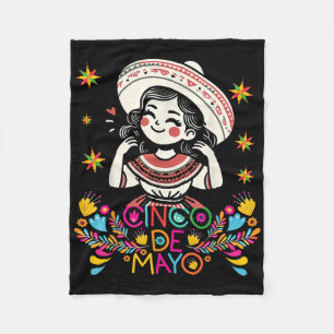 Cinco De Mayo Mexican Poncho 5 De Mayo Anime Cute Fleece Blanket