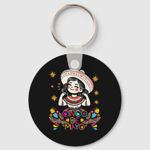 Cinco De Mayo Mexican Poncho 5 De Mayo Anime Cute Key Ring
