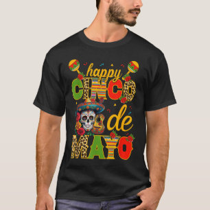 Cinco De Mayo Mexican Skull Fiesta Costume 5 De Ma T-Shirt